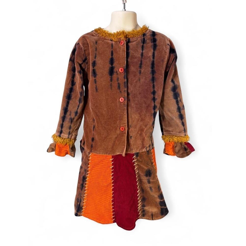 Beetlejuice brand brown tie dye velvet